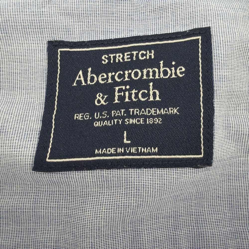 Abercrombie & Fitch Linen Shirt Men's Large White Button Up Long Sleeve Cotton - Picture 5 of 11